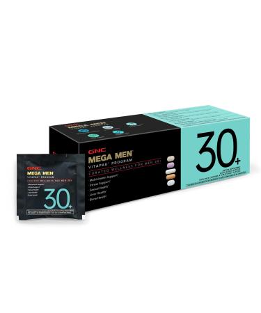 GNC Men's 30+ Vitapak Program | 5-in-1 Daily Multivitamins and Minerals | Supports Healthy Bones and Stress Relief | 30 Servings