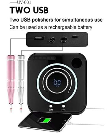 Nail Cutter Professional 40000 Rpm Electric Nail Cutter For Gel Nails Nail File Manicure Pedicure Set With Colour Lamp Knob 6 Bits And Foot Pedal Pink - Buy Online on GoSupps.com