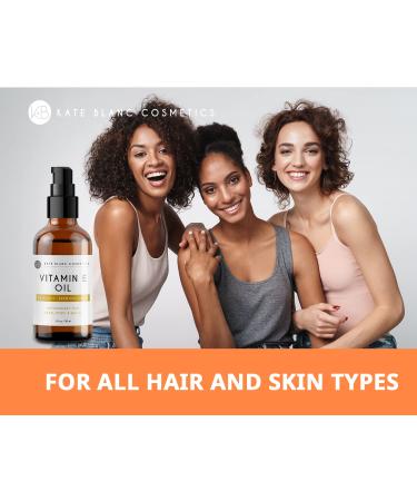 Kate Blanc Cosmetics Vitamin E Oil for Skin Scars - 28000 IU - Reduce Scars, Wrinkles, Dark Spots, and Acne - DIY Lip Gloss, Nail, and Hair Care - 1 Fl Oz - Buy Online on GoSupps.com