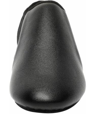Black Slip-On Jazz Shoes | Elastic Leather Sole | Unisex | Size 12.5 Women/11.5 Men | Dance Shoes - Buy Online on GoSupps.com