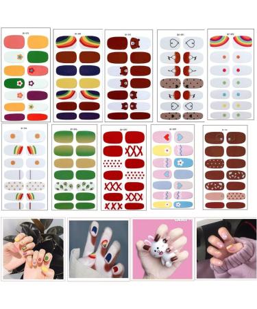 Nail Decoration Rainbow Strawberry Flower Nail Art Design Self-adhesive Nail Stickers 3D Nail Art(Type 4) - Buy Online on GoSupps.com