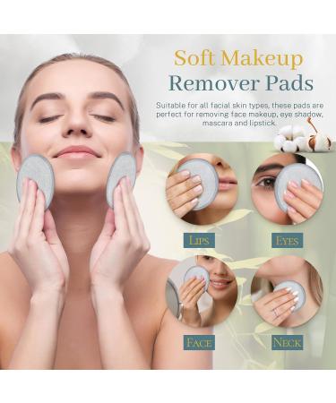 Bagentry 30 Pcs Natural Fiber Round Makeup Remover Pads Washable Reusable Face Pads Cloth Rounds Facial Cleansing Pads Wipes for All Skin Types Travel (5 Color) - Buy Online on GoSupps.com