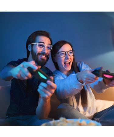 Vimbloom Blue Light Blocking Glasses for Men Women - Anti Eye Fatigue, Anti Glare Computer Gaming Glasses with UV Protection - Modern Black Matte Frame - Buy Online on GoSupps.com