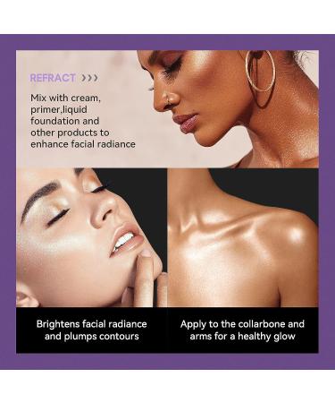 KISSIO Liquid Highlighter - Versatile Illuminator for Face and Body - Cruelty Free - 0.5 fl.oz. - Pearl White - Buy Online on GoSupps.com