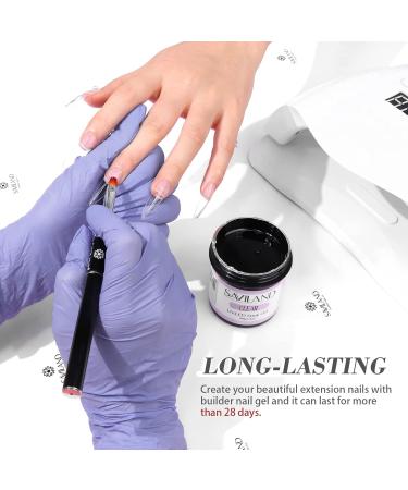 SAVILAND Builder Nail Gel Kit - 3 PCS Hard Gel for Nail Extension & Repair | Large Capacity Clear Light Pink & Milky White | Soak-off UV Gel & Nail Brush Included - Perfect for Salon Use - Buy Online on GoSupps.com