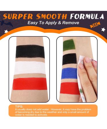 BOBISUKA White Face Body Paint Stick - Quick Drying Water-Based Makeup for Halloween Sports Cosplay & SFX | Eye Black Sticks for Football Baseball & Softball - Buy Online on GoSupps.com