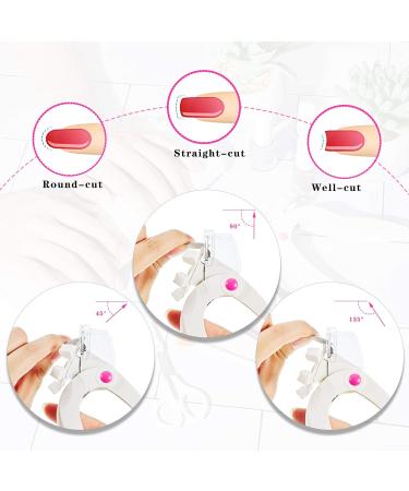 2-Piece Acrylic Nail Knipper Set | Stainless Steel Nail Tip Cutter & Adjustable Trimmer for Gel & Fake Nails - Nail Art Manicure Tools (White) - Buy Online on GoSupps.com