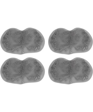 Shower Back Scrub Mat - Non-Slip Textured Surface Soft Bristles | 4 Pack Foot Cleaner & Massage Mat for Ultimate Shower Comfort - Buy Online on GoSupps.com
