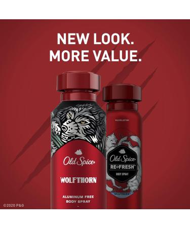 Old Spice Aluminum Free Body Spray for Men - Wolfthorn 5.1 Oz | Shop Internationally - Buy Online on GoSupps.com