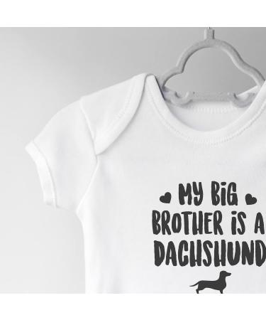 Hippowarehouse Dachshund Big Brother Baby Vest Bodysuit - Short Sleeve for Boys and Girls - Buy Online on GoSupps.com