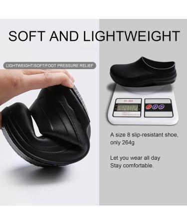 LIPROFE Chef Shoes for Men - Non Slip Oil Resistant Waterproof Safety Work Shoes - Comfortable Nursing Shoes for Men Women - Chef Clogs for Kitchen Indoor Outdoor - Size 10 Women/8 Men - Black - Buy Online on GoSupps.com