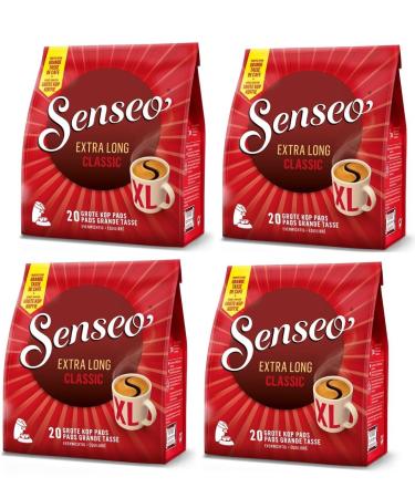4 x Senseo Extra Long Classic Mug Size 20 Pads (80 Pads) Medium/Regular Roast - Buy Online on GoSupps.com