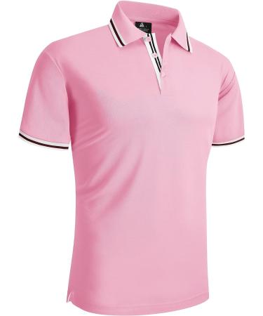 SCODI Men's Breathable Athletic Polo Shirt - Pink, Large - Buy Online on GoSupps.com