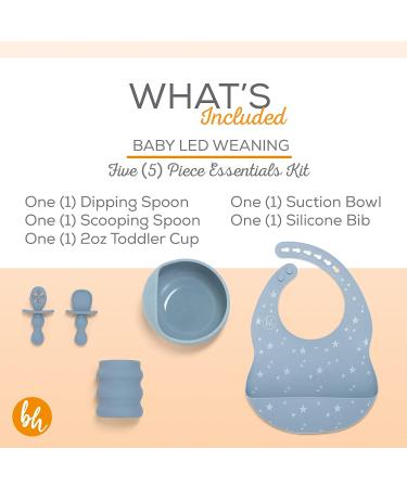 BooginHead Baby Led Weaning Supplies - Stage 1 and Stage 2 Self Feeding 5-Piece Set in Blue - Buy Online on GoSupps.com
