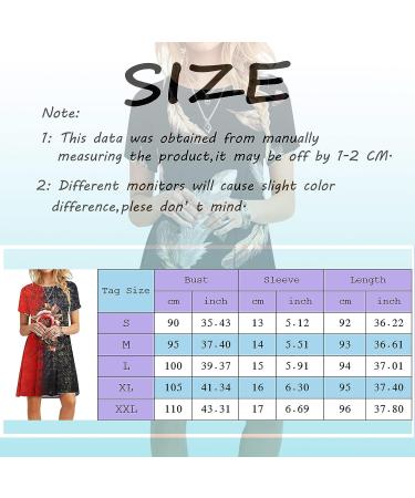 Women's Casual Floral Print Dress - Summer Short Sleeve Beach Dress XX-Large Navy - Buy Online on GoSupps.com