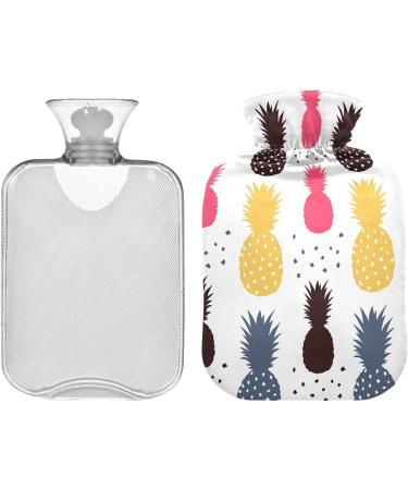 Naanle Cartoon Pineapple Water Bottle - 1L Hot Water Bottle for Bed Hand/Foot Heat Pain Relief & Cold Therapy Ideal for Home & Travel - Buy Online on GoSupps.com