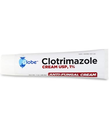 Globe Clotrimazole Antifungal Cream 1% (1 oz) - 10-Pack | Relieves Itching, Burning, Cracking & Scaling - Buy Online on GoSupps.com
