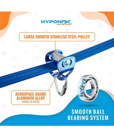 Hyponix Ninja Zipline - Ultimate Monkey Line Attachment for Kids - Ninja Warrior Obstacle Course - Slackline Glider and Accessories - Buy Online on GoSupps.com