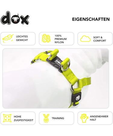 DDOXX Nylon Step-In Dog Harness - Adjustable Yellow Puppy Harness for All Sizes - L (65-99 cm) | International Shipping Available - Buy Online on GoSupps.com
