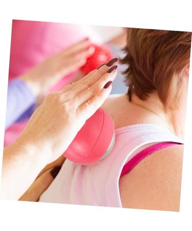 Frcolor 5ST Hand Massage Ball & Face Roller - Trigger Point Full Body Massager Hot/Cold Therapy Tool for Muscle Pain Relief - Pink Stainless Steel - Buy Online on GoSupps.com