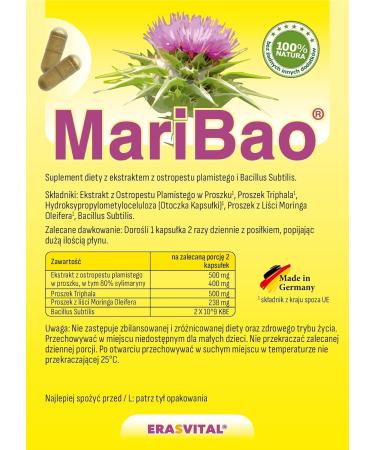 Liver Treatment 60 Capsules with Milk Thistle Extract Triphala and Bacillus Sutbtilis. Vegan. Pure Active Ingredients Without additives. - Buy Online on GoSupps.com