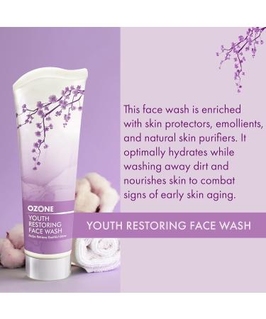 O_zone Youth Restoring Face Wash | Licorice Wheat & Centella | Anti-Aging Formula for All Skin Types | 100 ml - International Shipping Available - Buy Online on GoSupps.com