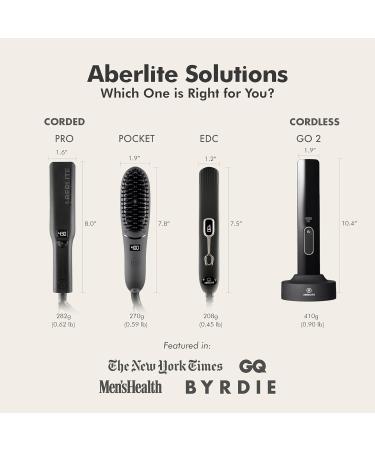 Aberlite Pro - Advanced Ionic Beard & Hair Straightener | Anti-Scald Heated Brush for Pain-Free Conditioning - Buy Online on GoSupps.com