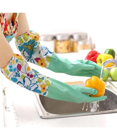 SEPTAM Cleaning Gloves Kitchen Cleaning Gloves Home Work Rust Proof Hand Protection Long Sleeve Work - Buy Online on GoSupps.com