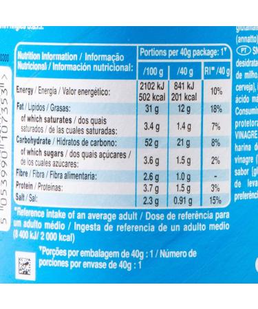  Pringles Pringles Salt & Vinegar Pop & Go 40 g (pack of 12) - Buy Online on GoSupps.com