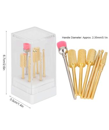 7pcs Tungsten Alloy Nail Drill Bits Set - Electric File Grinding Heads with Storage Box for Professional Manicure - Buy Online on GoSupps.com