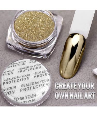 B-Prettier Gold & Silver Nail Chrome Powder Set | Mirror Effect Shimmery Aurora Glitter Nail Art Powder for Women & Girls - Buy Online on GoSupps.com