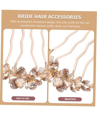 HAPINARY Hair Comb Clip hair comb rhinestone hair combs Mother rhinestone hair accessories hairpin metal hair comb Miss decorate headgear clip crystal comb Metal hair accessories for bride - Buy Online on GoSupps.com