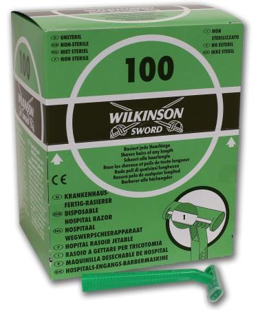 Wilkinson Sword Disposable Razor - Hospital Grade with Retractable Function | Single Edge Green Razor in Dispenser Box - Buy Online on GoSupps.com
