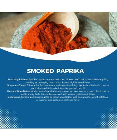 Chefs Larder Smoked Paprika 430g Double Pack - Two 430g Jars of Smoked Paprika for Rich and Flavorful Culinary Creations - Ideal for Savory Stews Grilled Meats - Buy Online on GoSupps.com