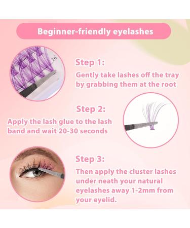 Colored Lash Extensions - 120 Pcs Wispy DIY Rainbow Eyelashes Kit | 14/16mm Mixed Colorful Lashes for Beginners - Buy Online on GoSupps.com