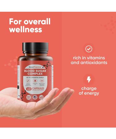 Blood Sugar Complex 60 Capsules Up to 2 Months Supply with Cinnamon Zinc Cayenne Pepper Fruit Chromium Vitamin C E Biotin Magnesium and Other Blood Sugar Complex 60 Capsules - Buy Online on GoSupps.com