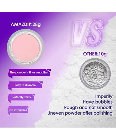 Crystal Clear Nail Dip Powder 1oz AMAZDIP Pro Dipping Nail System for Salon/DIY at Home D1001 01-Crystal Clear - Buy Online on GoSupps.com