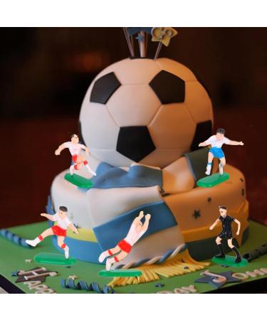 9 Pcs Football Cake Topper Football Cake Toppers Football Cake Decorations Football Decorations and Sports Themed Cakes Decorations Personalised Cake Plugin Boys Party Supplies - Buy Online on GoSupps.com