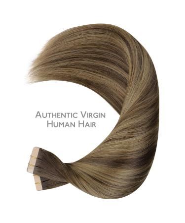 Buy If-of-Hearted Tape Hair Extensions 40PCs 60g - 25cm Balayage Chocolate Brown to Caramel Blonde Real Hair - Invisible Tape In Extensions - Buy Online on GoSupps.com