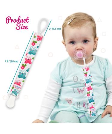 Liname Neutral Pacifier Clip - 3 Pack Binky Holders for Boys & Girls - Pink Owls Design - Baby Pacifier Holder - Buy Online on GoSupps.com