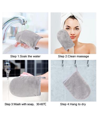 Phogary 8-Pack Microfiber Washing Gloves | Soft Flannel Spa Cloths | Reusable Makeup Remover | European Style Washcloths 15x21 cm (Gray) - Buy Online on GoSupps.com