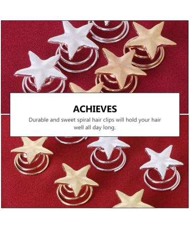 20Pcs Spiral Hairpins - Stars & Swirls Twisted Hair Clips | Bridal Wedding Accessories - Buy Online on GoSupps.com