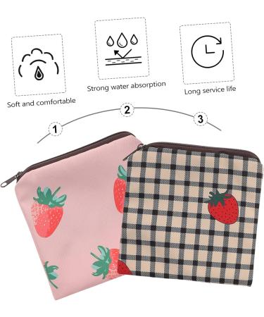 Lurrose 2pcs Napkin Storage Bag - Cute Handbag & Mini Coin Purse Organizer - Portable Menstruation & Tampon Bag - Practical Period Bag - 13X13CM - Buy Online on GoSupps.com