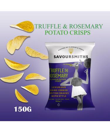 Savoursmiths Potato Crisps Gluten Free Pick N Mix | Choose From 5+ Flavours | Italian Cheese & Port Desert Salt & Vinegar Desert Salt Truffle & Rosemary Somerset Cheddar - Pack of 2 x 150g 150 g (Pack of 2) - Buy Online on GoSupps.com