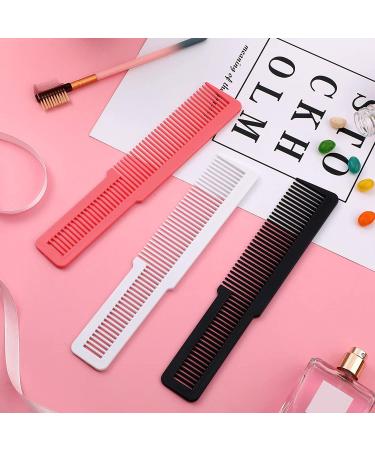 10-Piece Fine Tooth Hair Cutting Comb Set for Salon-Quality Styling (Black, White, Pink) - Buy Online on GoSupps.com