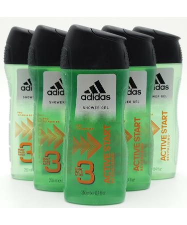 adidas 6er Pack - Adidas Men Shower Gel & Active Start 3 in 1 - 250 ml