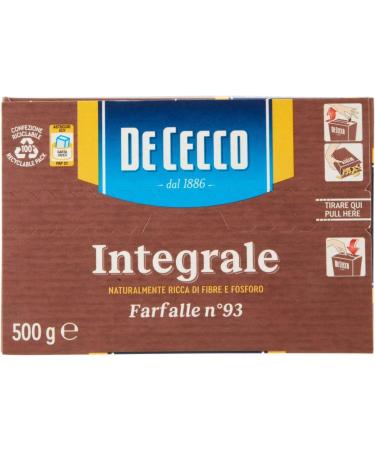  Italian Gourmet E.R. Cecco Pasta Farfalle Integrali No. 93 Italian Pasta 500 g + Pulpa Italian Gourmet 400 g Pack of 10 - Buy Online on GoSupps.com