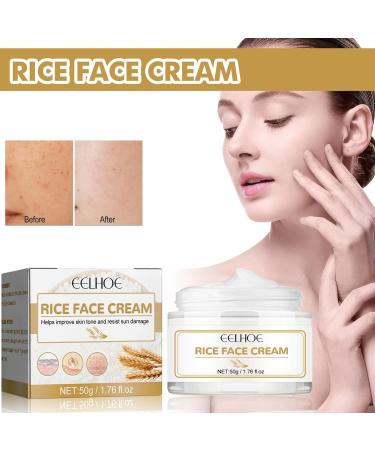  Pomrone Raw rice pulp Rice brightening moisturizer for long-lasting hydration | 1.76 fl. oz Facial moisturizer Skin care Improves the skin barrier - Buy Online on GoSupps.com