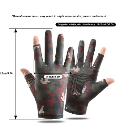 Enjoyaa UV Sun Protection Gloves for Outdoor Sports - Touchscreen Slipproof 2-Finger Gloves for Fishing Hunting Cycling Golf for Men & Women - Buy Online on GoSupps.com