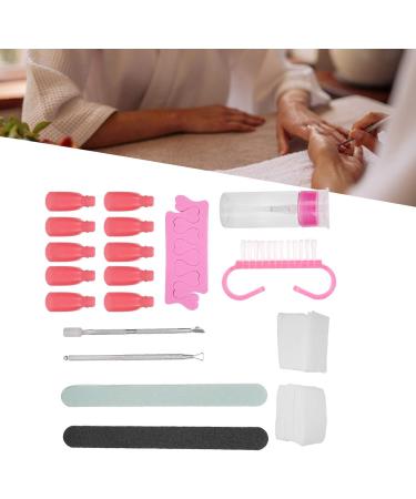 Nail Manicure Tools Set Nail Remover Tools Set Cuticle Cutter Pusher Nail Files Nail Wipe Cotton Pads for Shaping Removing and Polish Soak Off Clips - Buy Online on GoSupps.com